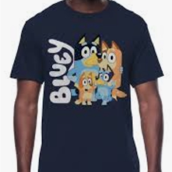 Bluey Men's Navy Graphic Tee - Picture 1 of 5